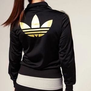 Adidas | Firebird Black/Gold Track Jacket sz.Small